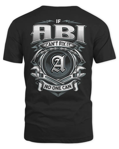 ABI AP81-K4-626 - Personalized Ahmed Quote Apparel “If Ahmed Can't Fix It, No One Can” - Unisex Standard T-Shirt - Black
