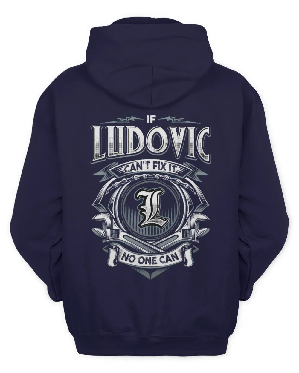 LUDOVIC AP81-K4-626 - Personalized Ahmed Quote Apparel “If Ahmed Can't Fix It, No One Can” - Unisex Hoodie - Navy