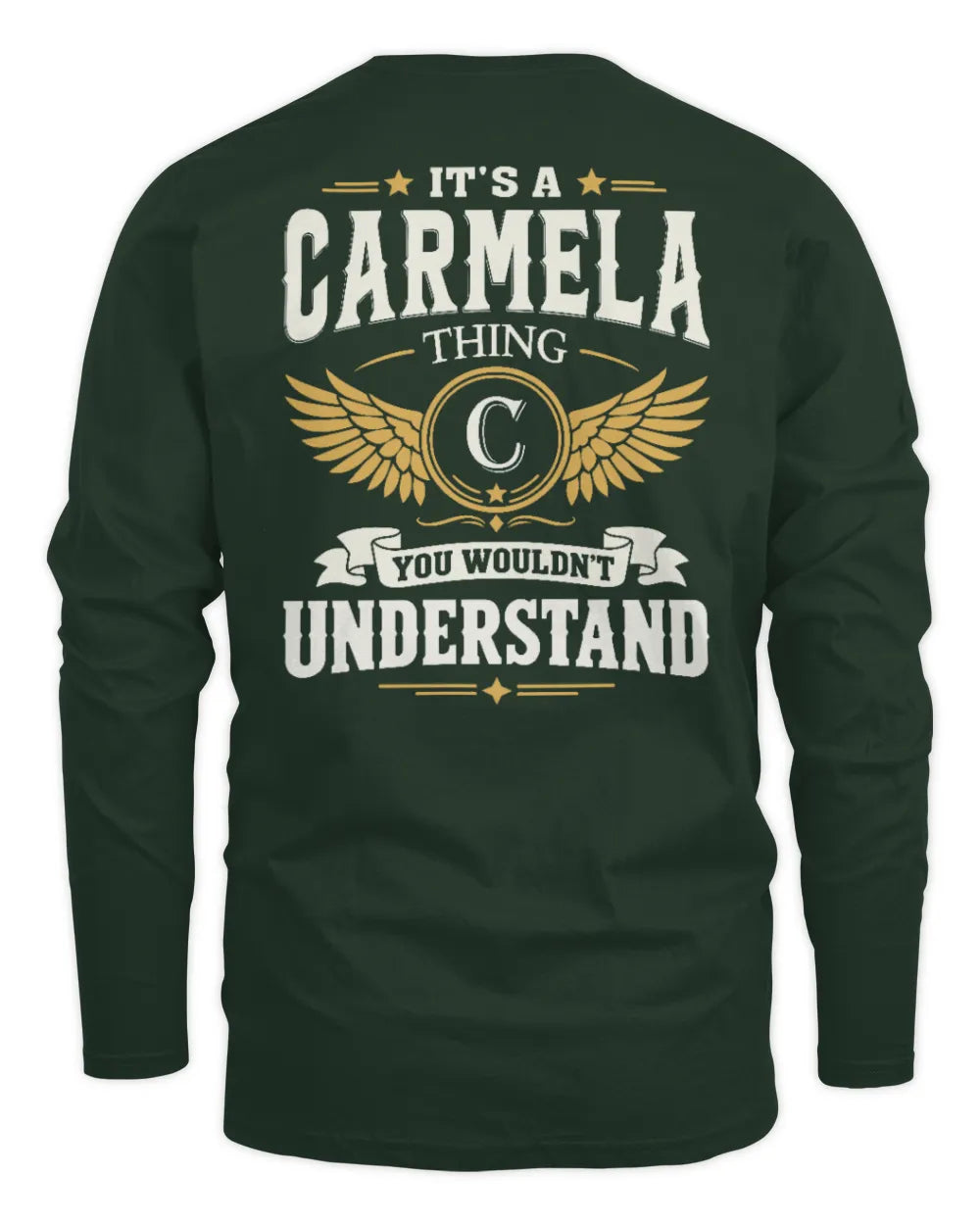 CARMELA KT06-M008 It’s a [NAME] Thing – You Wouldn’t Understand | Personalized Vintage T-Shirt - Men's Long Sleeved T-Shirt - Forest Green
