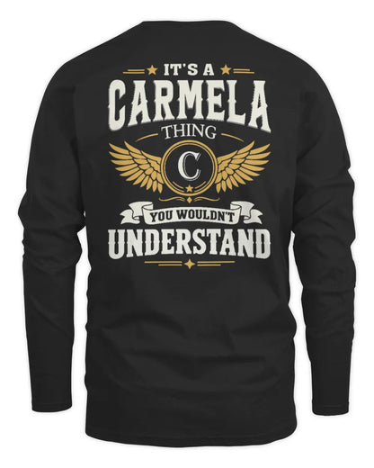 CARMELA KT06-M008 It’s a [NAME] Thing – You Wouldn’t Understand | Personalized Vintage T-Shirt - Men's Long Sleeved T-Shirt - Black