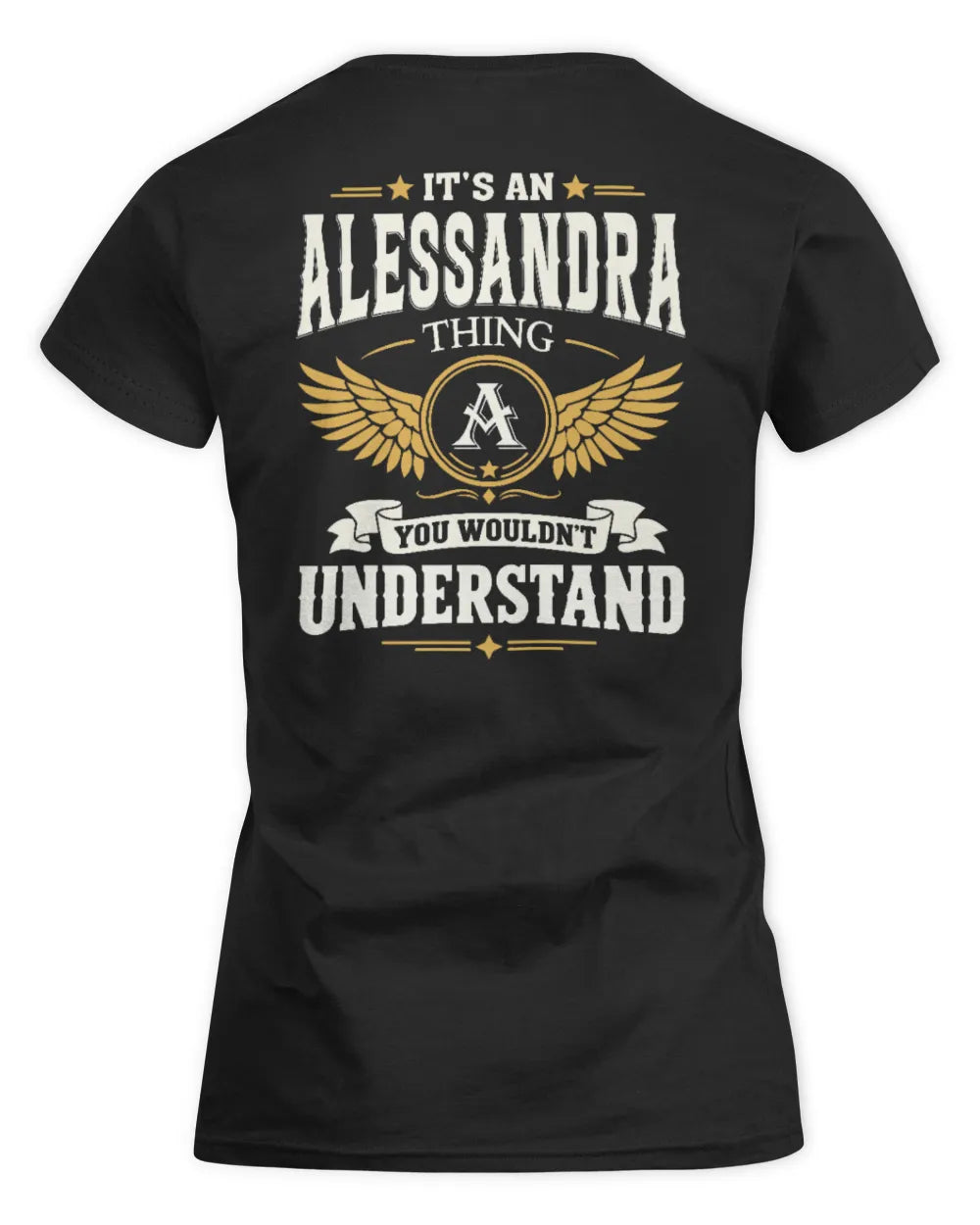 ALESSANDRA KT06-M008 It’s a [NAME] Thing – You Wouldn’t Understand | Personalized Vintage T-Shirt - Women's Standard T-Shirt - Black