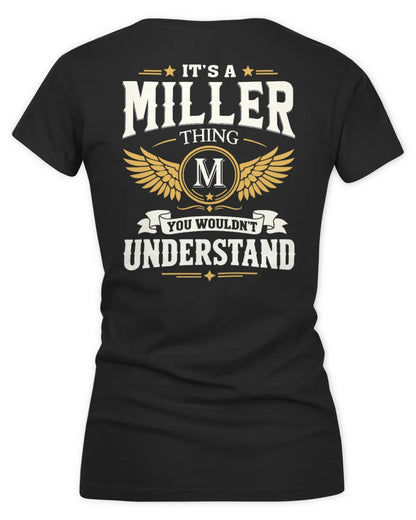 MILLER KT06-M008 It’s a [NAME] Thing – You Wouldn’t Understand | Personalized Vintage T-Shirt - Women's V-Neck T-Shirt - Black