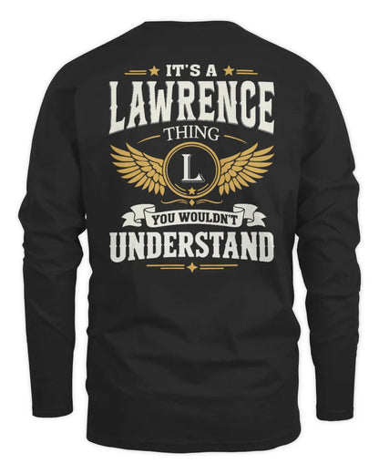 LAWRENCE KT06-M008 It’s a [NAME] Thing – You Wouldn’t Understand | Personalized Vintage T-Shirt - Men's Long Sleeved T-Shirt - Black