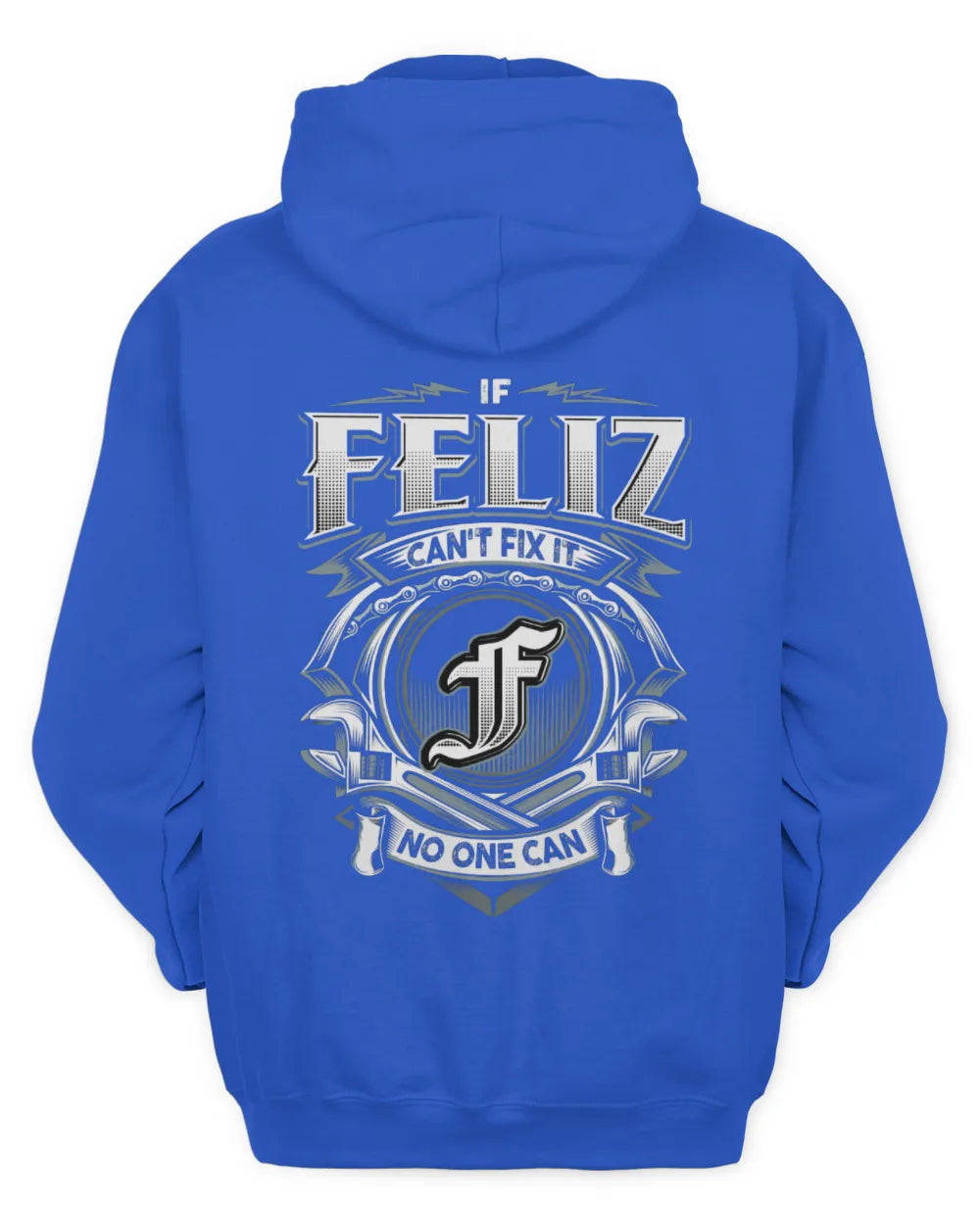 FELIZ AP81-K4-626 - Personalized Ahmed Quote Apparel “If Ahmed Can't Fix It, No One Can” - Unisex Hoodie - Royal
