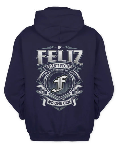 FELIZ AP81-K4-626 - Personalized Ahmed Quote Apparel “If Ahmed Can't Fix It, No One Can” - Unisex Hoodie - Navy