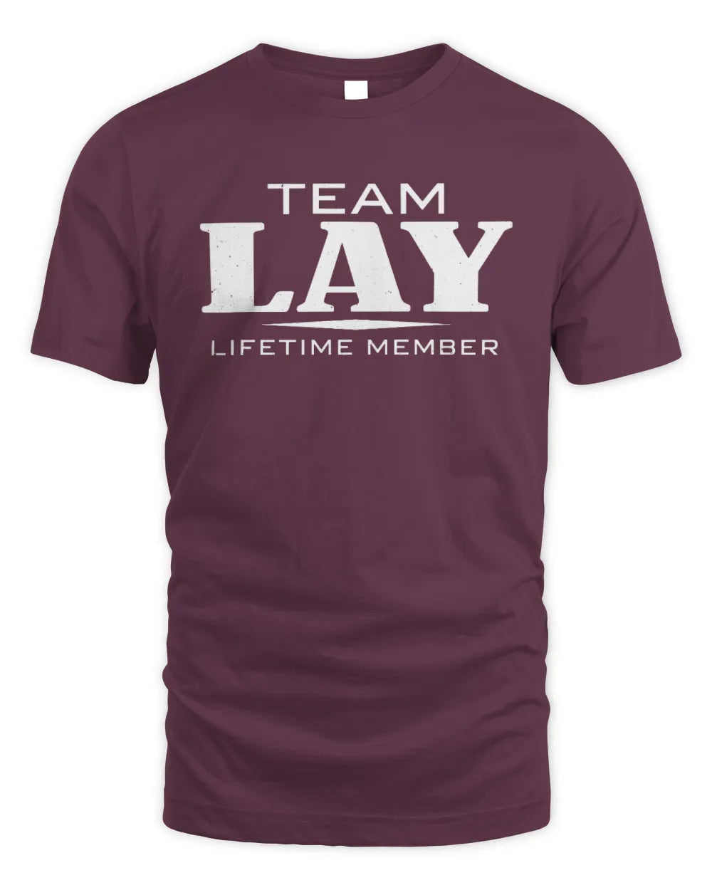 LAY BL62-K4-128 - Personalized “Team NAME Lifetime Member” - Unisex Standard T-Shirt - Maroon