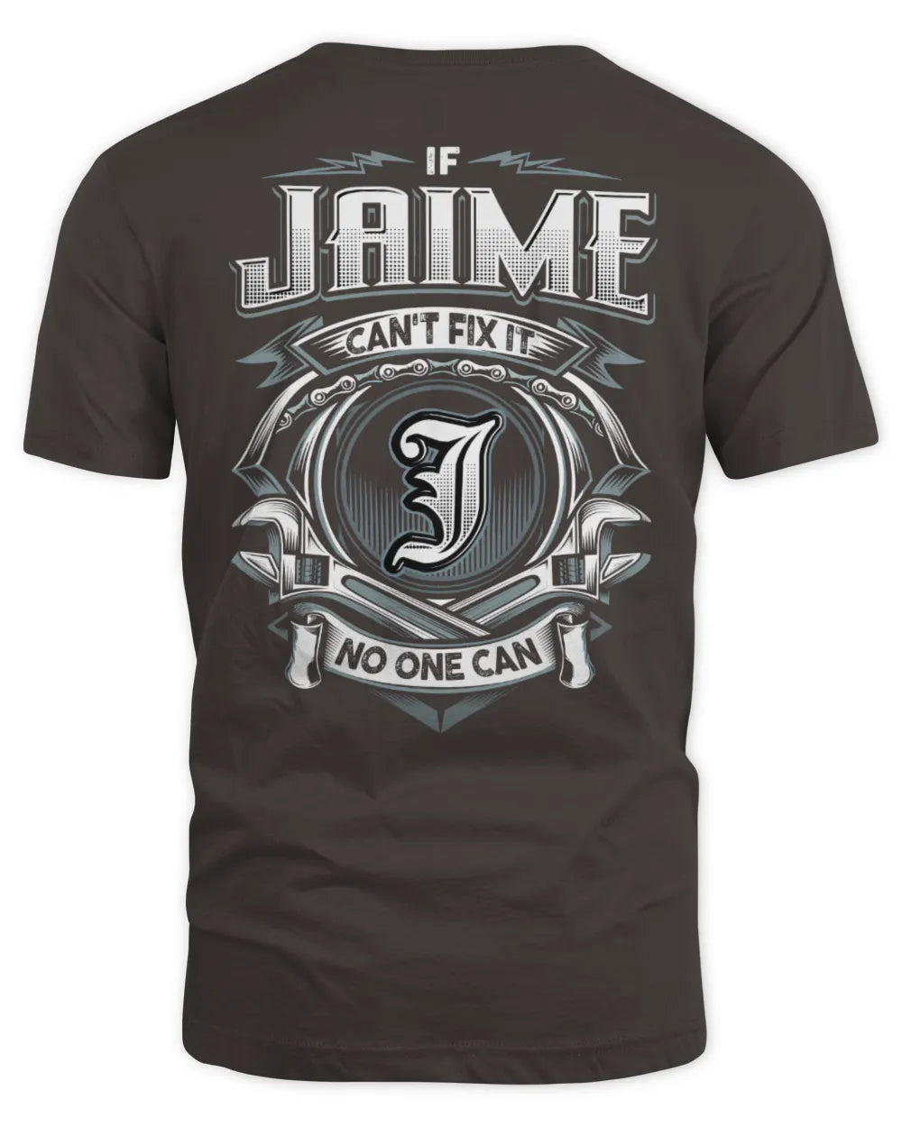 JAIME AP81-K4-626 - Personalized Ahmed Quote Apparel “If Ahmed Can't Fix It, No One Can” - Unisex Standard T-Shirt - Dark Chocolate