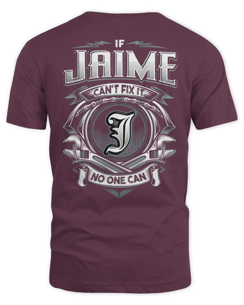 JAIME AP81-K4-626 - Personalized Ahmed Quote Apparel “If Ahmed Can't Fix It, No One Can” - Unisex Standard T-Shirt - Maroon