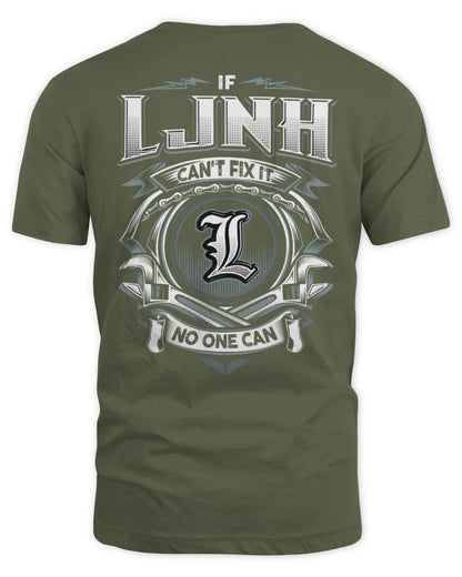 LJNH AP81-K4-626 - Personalized Ahmed Quote Apparel “If Ahmed Can't Fix It, No One Can” - Unisex Standard T-Shirt - Military Green
