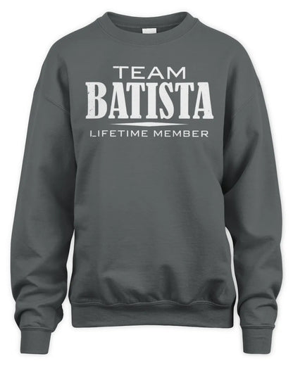 BATISTA BL62-K4-128 - Personalized “Team NAME Lifetime Member” - Unisex Sweatshirt - Charcoal