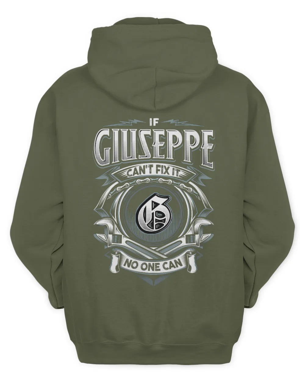 GIUSEPPE AP81-K4-626 - Personalized Ahmed Quote Apparel “If Ahmed Can't Fix It, No One Can” - Unisex Hoodie - Military Green