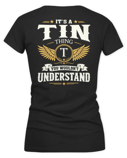 TIN KT06-M008 It’s a [NAME] Thing – You Wouldn’t Understand | Personalized Vintage T-Shirt - Women's V-Neck T-Shirt - Black