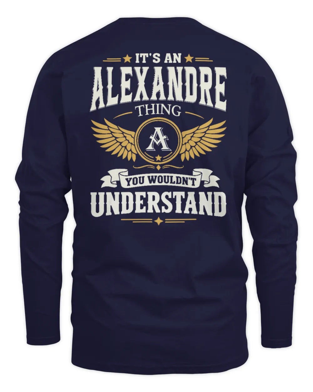 ALEXANDRE KT06-M008 It’s a [NAME] Thing – You Wouldn’t Understand | Personalized Vintage T-Shirt - Men's Long Sleeved T-Shirt - Navy