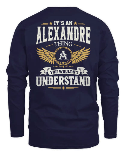 ALEXANDRE KT06-M008 It’s a [NAME] Thing – You Wouldn’t Understand | Personalized Vintage T-Shirt - Men's Long Sleeved T-Shirt - Navy