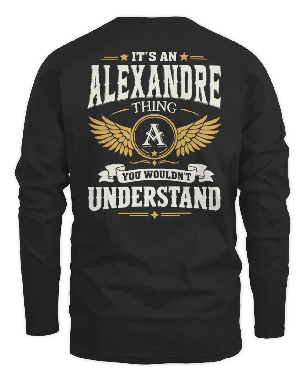 ALEXANDRE KT06-M008 It’s a [NAME] Thing – You Wouldn’t Understand | Personalized Vintage T-Shirt - Men's Long Sleeved T-Shirt - Black