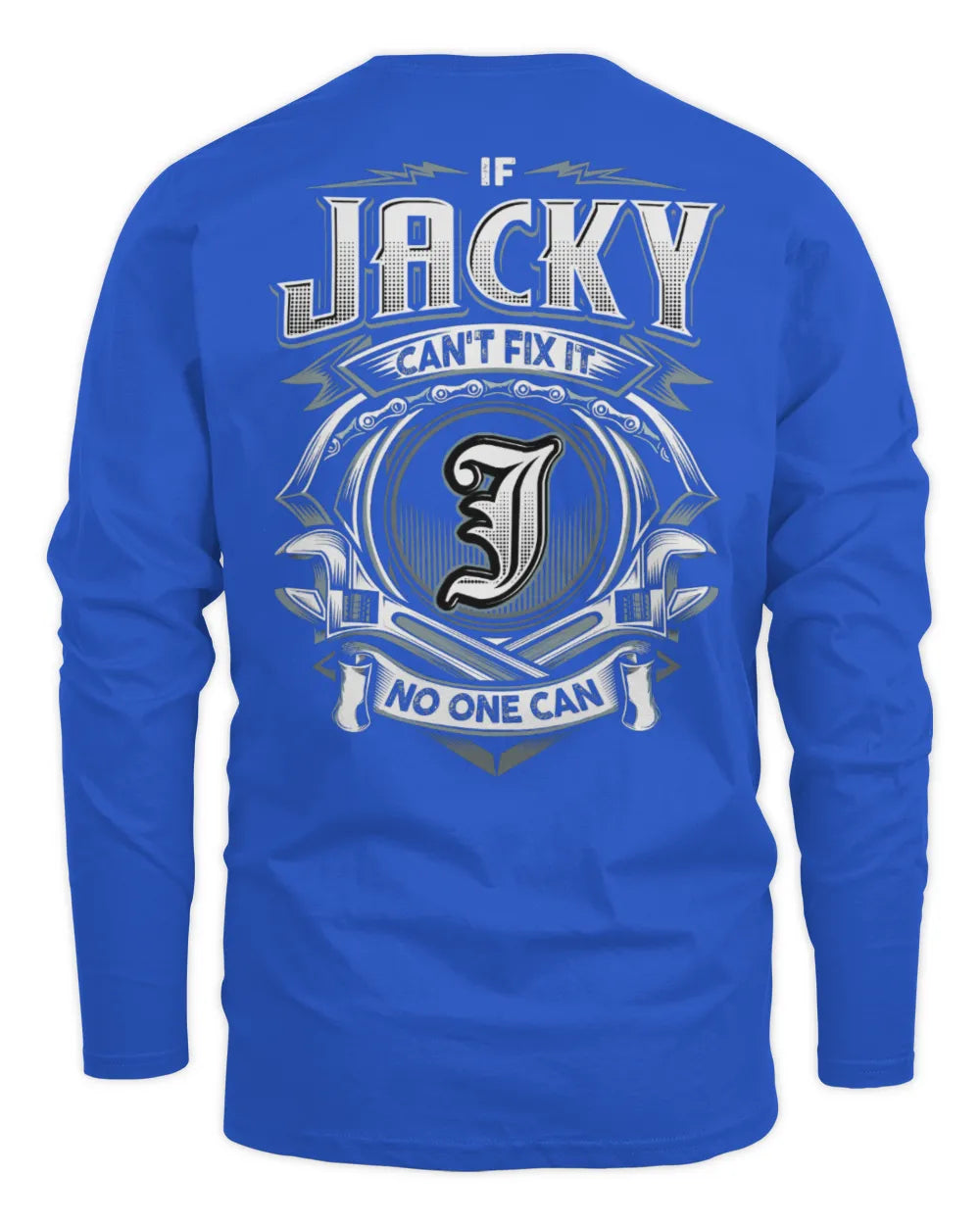JACKY AP81-K4-626 - Personalized Ahmed Quote Apparel “If Ahmed Can't Fix It, No One Can” - Men's Long Sleeved T-Shirt - Royal