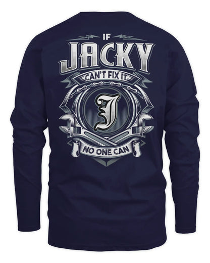 JACKY AP81-K4-626 - Personalized Ahmed Quote Apparel “If Ahmed Can't Fix It, No One Can” - Men's Long Sleeved T-Shirt - Navy