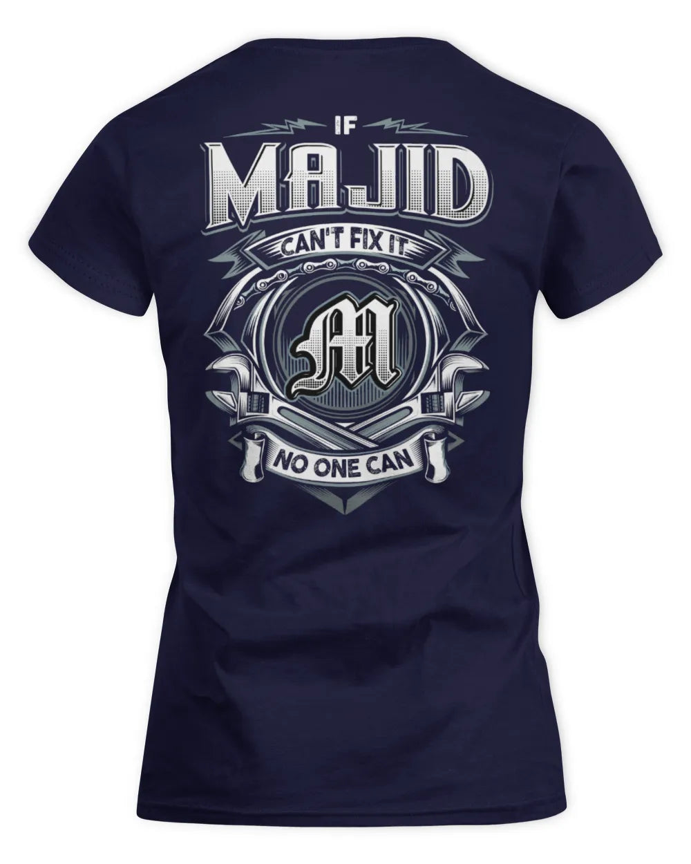 MAJID AP81-K4-626 - Personalized Ahmed Quote Apparel “If Ahmed Can't Fix It, No One Can” - Women's Standard T-Shirt - Navy