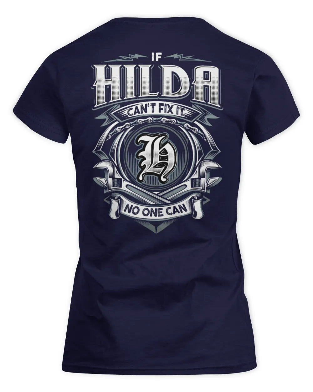 HILDA AP81-K4-626 - Personalized Ahmed Quote Apparel “If Ahmed Can't Fix It, No One Can” - Women's Standard T-Shirt - Navy