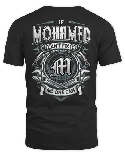 MOHAMED AP81-K4-626 - Personalized Ahmed Quote Apparel “If Ahmed Can't Fix It, No One Can” - Unisex Standard T-Shirt - Black