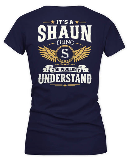 SHAUN KT06-M008 It’s a [NAME] Thing – You Wouldn’t Understand | Personalized Vintage T-Shirt - Women's V-Neck T-Shirt - Navy