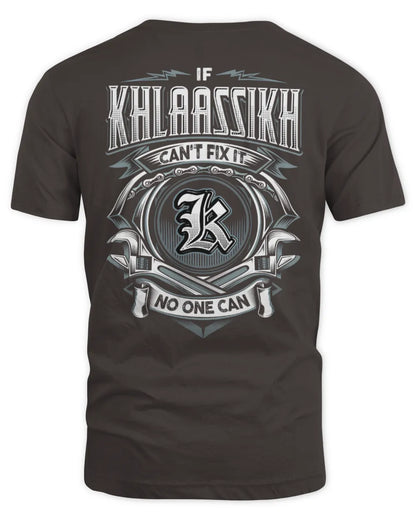 KHLAASSIKH AP81-K4-626 - Personalized Ahmed Quote Apparel “If Ahmed Can't Fix It, No One Can” - Unisex Standard T-Shirt - Dark Chocolate