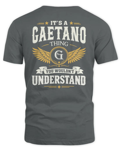 GAETANO KT06-M008 It’s a [NAME] Thing – You Wouldn’t Understand | Personalized Vintage T-Shirt - Unisex Standard T-Shirt - Charcoal