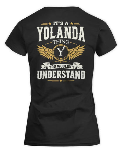 YOLANDA KT06-M008 It’s a [NAME] Thing – You Wouldn’t Understand | Personalized Vintage T-Shirt - Women's Standard T-Shirt - Black