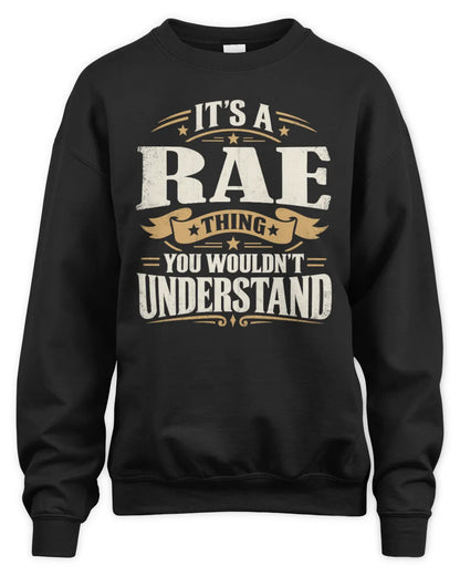 RAE P08 TH51 - Personalized “It’s a/an [NAME] Thing – You Wouldn’t Understand” Shirt - Unisex Sweatshirt - Black