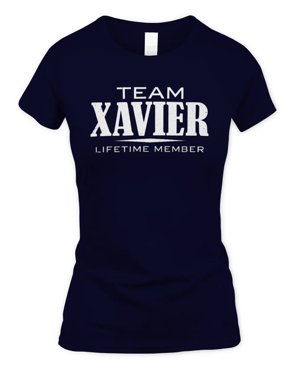 XAVIER BL62-K4-128 - Personalized “Team NAME Lifetime Member” - Women's Standard T-Shirt - Navy
