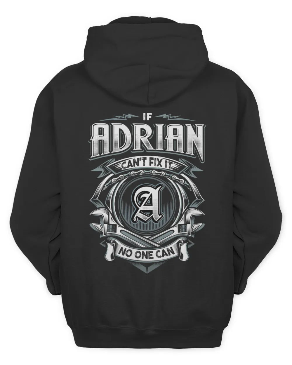 ADRIAN AP81-K4-626 - Personalized Ahmed Quote Apparel “If Ahmed Can't Fix It, No One Can” - Unisex Hoodie - Black