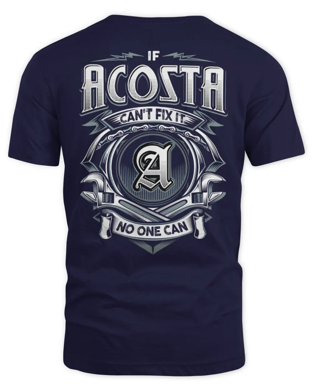 ACOSTA AP81-K4-626 - Personalized Ahmed Quote Apparel “If Ahmed Can't Fix It, No One Can” - Unisex Standard T-Shirt - Navy