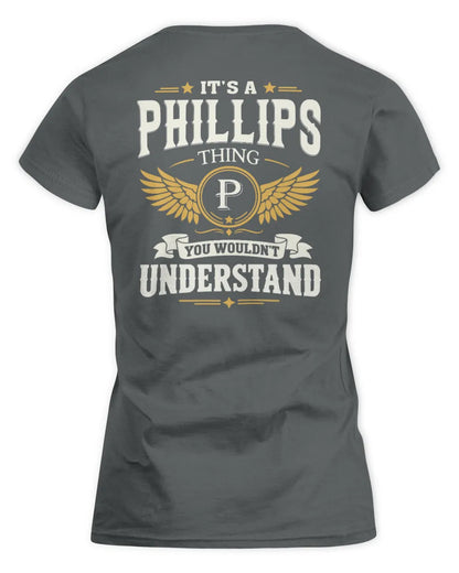 PHILLIPS KT06-M008 It’s a [NAME] Thing – You Wouldn’t Understand | Personalized Vintage T-Shirt - Women's Standard T-Shirt - Charcoal
