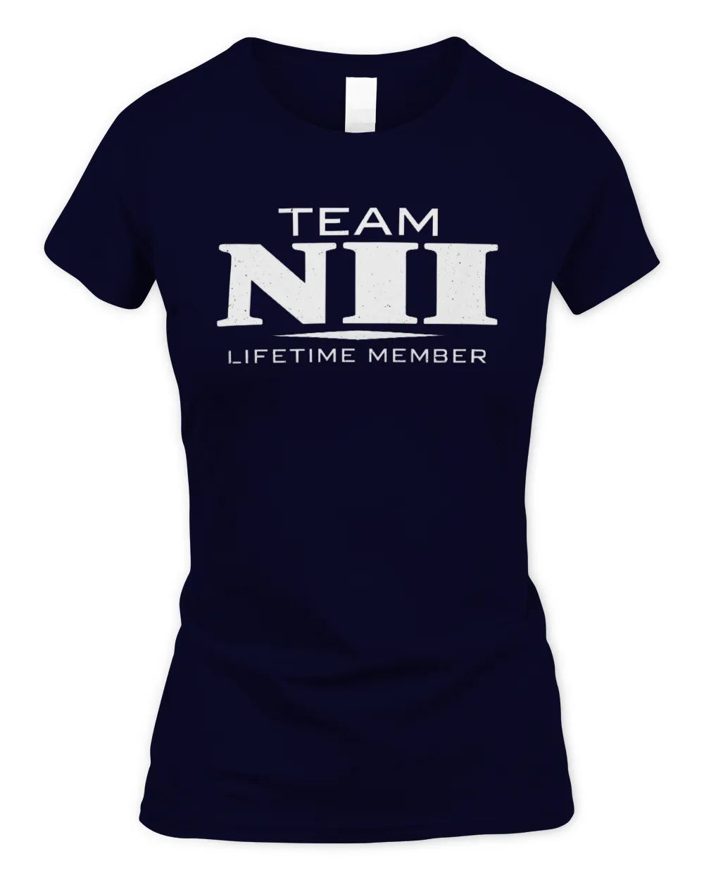 NII BL62-K4-128 - Personalized “Team NAME Lifetime Member” - Women's Standard T-Shirt - Navy