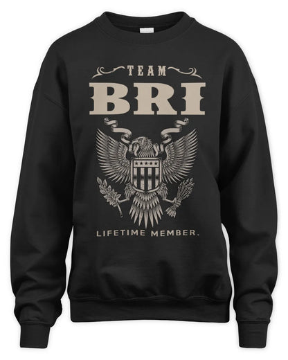 BRI TP06-K82 – Personalized Classic Style Apparel “Team NAME Lifetime Member” - Unisex Sweatshirt - Black