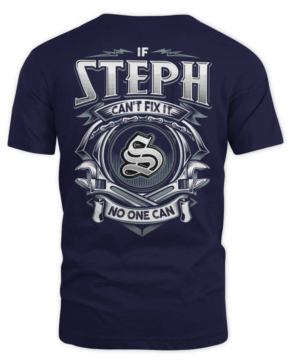 STEPH AP81-K4-626 - Personalized Ahmed Quote Apparel “If Ahmed Can't Fix It, No One Can” - Unisex Standard T-Shirt - Navy