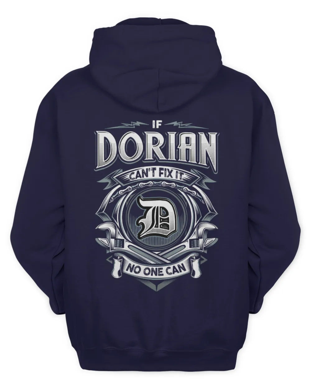 DORIAN AP81-K4-626 - Personalized Ahmed Quote Apparel “If Ahmed Can't Fix It, No One Can” - Unisex Hoodie - Navy