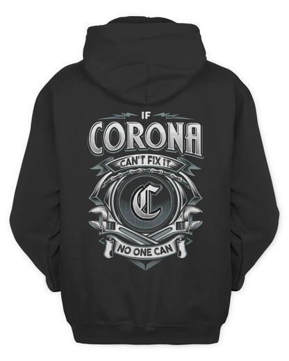 CORONA AP81-K4-626 - Personalized Ahmed Quote Apparel “If Ahmed Can't Fix It, No One Can” - Unisex Hoodie - Black