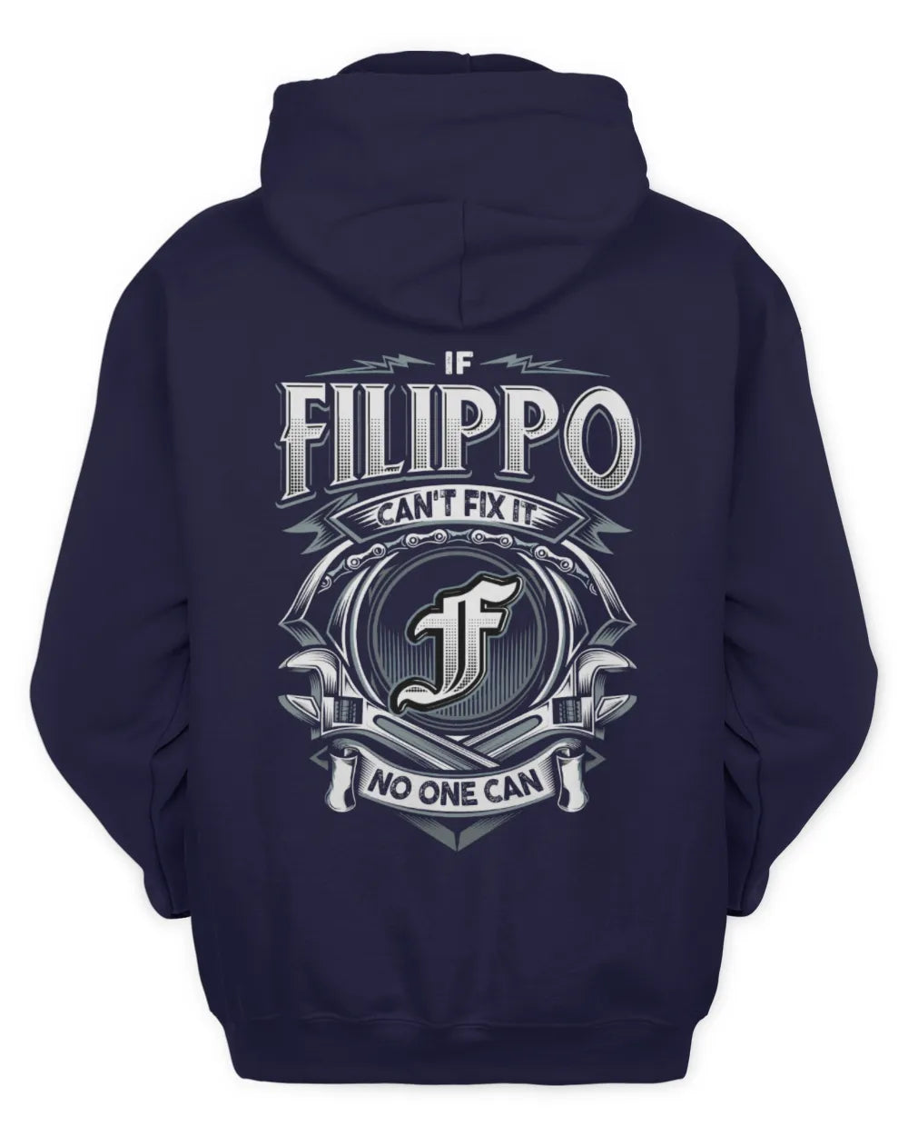 FILIPPO AP81-K4-626 - Personalized Ahmed Quote Apparel “If Ahmed Can't Fix It, No One Can” - Unisex Hoodie - Navy