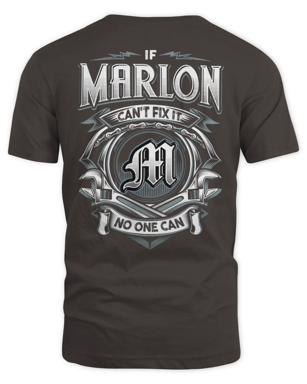 MARLON AP81-K4-626 - Personalized Ahmed Quote Apparel “If Ahmed Can't Fix It, No One Can” - Unisex Standard T-Shirt - Dark Chocolate