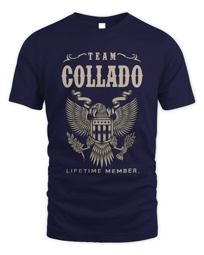 COLLADO TP06-K82 – Personalized Classic Style Apparel “Team NAME Lifetime Member” - Unisex Standard T-Shirt - Navy