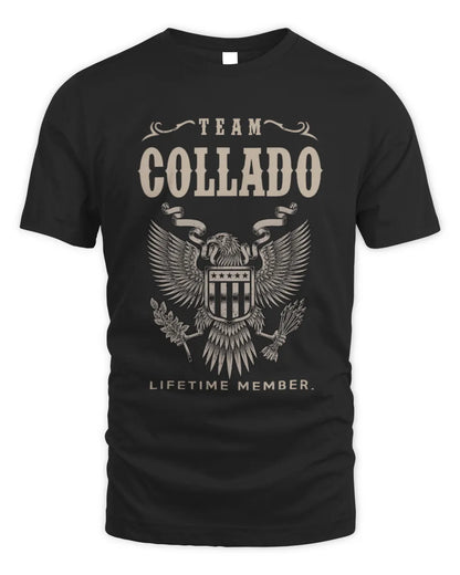 COLLADO TP06-K82 – Personalized Classic Style Apparel “Team NAME Lifetime Member” - Unisex Standard T-Shirt - Black