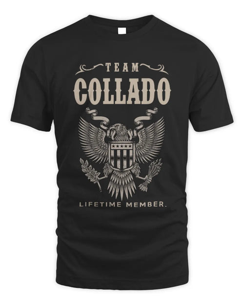 COLLADO TP06-K82 – Personalized Classic Style Apparel “Team NAME Lifetime Member” - Unisex Standard T-Shirt - Black