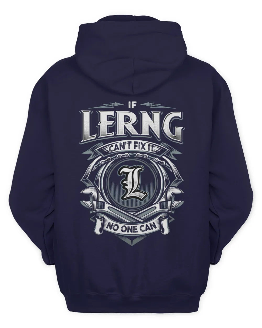 LERNG AP81-K4-626 - Personalized Ahmed Quote Apparel “If Ahmed Can't Fix It, No One Can” - Unisex Hoodie - Navy