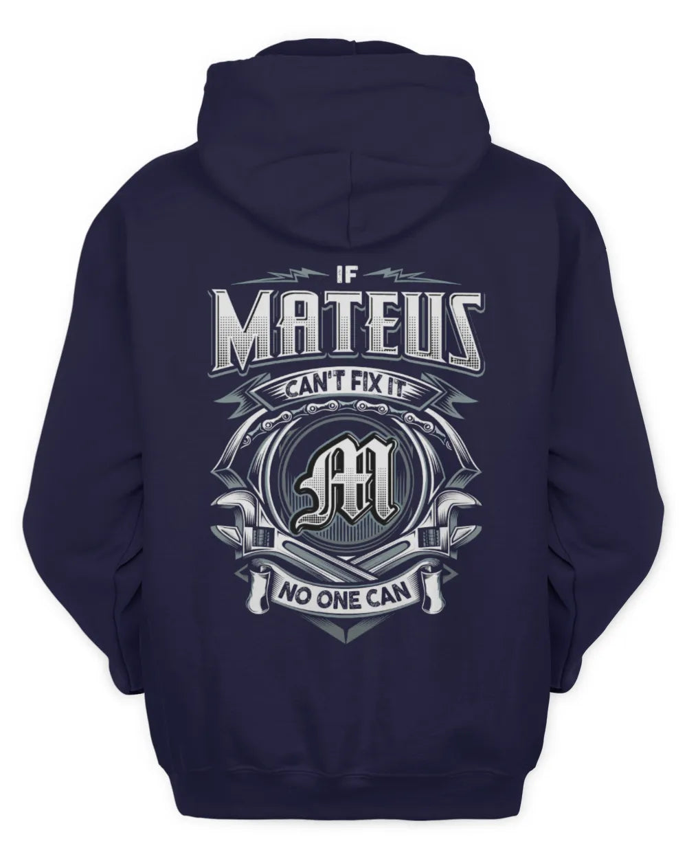 MATEUS AP81-K4-626 - Personalized Ahmed Quote Apparel “If Ahmed Can't Fix It, No One Can” - Unisex Hoodie - Navy