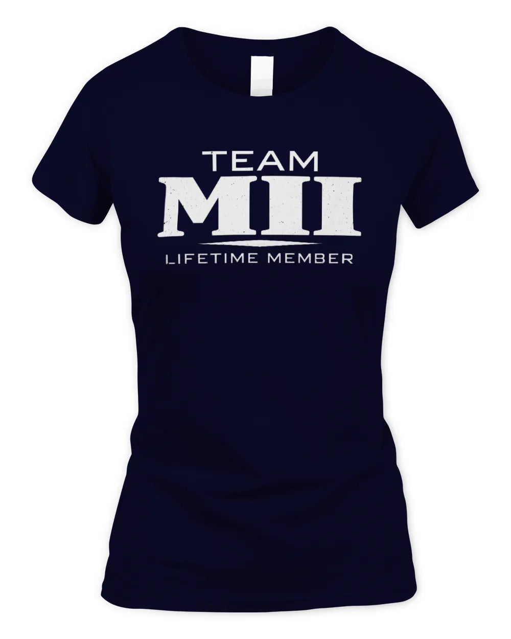MII BL62-K4-128 - Personalized “Team NAME Lifetime Member” - Women's Standard T-Shirt - Navy