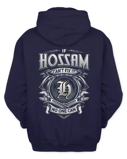HOSSAM AP81-K4-626 - Personalized Ahmed Quote Apparel “If Ahmed Can't Fix It, No One Can” - Unisex Hoodie - Navy
