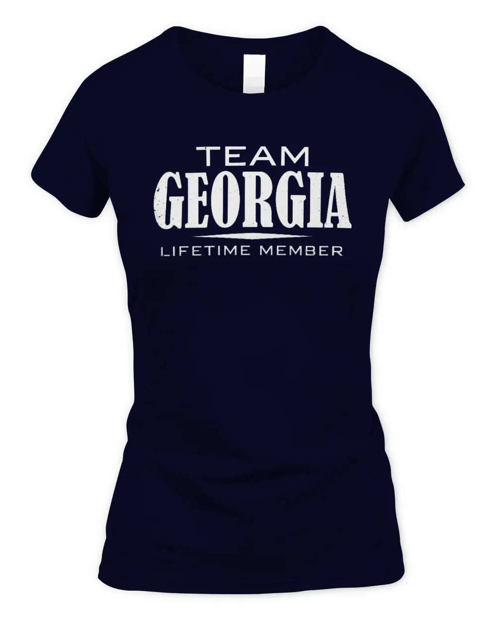 GEORGIA BL62-K4-128 - Personalized “Team NAME Lifetime Member” - Women's Standard T-Shirt - Navy