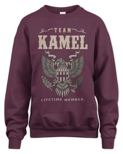 KAMEL TP06-K82 – Personalized Classic Style Apparel “Team NAME Lifetime Member” - Unisex Sweatshirt - Maroon