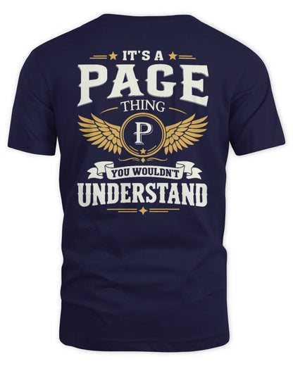 PAGE KT06-M008 It’s a [NAME] Thing – You Wouldn’t Understand | Personalized Vintage T-Shirt - Unisex Standard T-Shirt - Navy